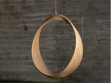 Swing plywood chair LOOP TWISTED JHOOLA andblack