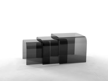 Mesa de centro baixa retangular de vidro ANEMONE Tonin Casa