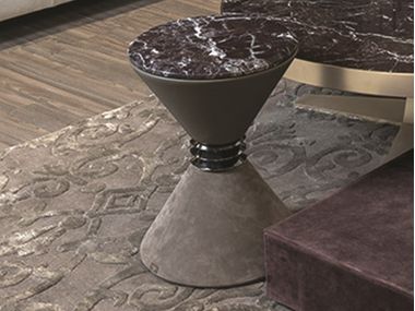 Leather coffee table for living room ANGIE Longhi