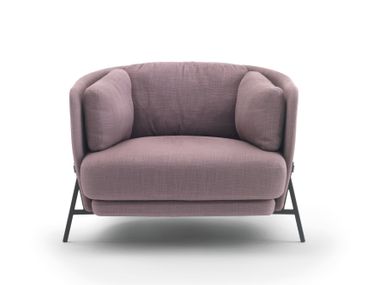 Fabric armchair with armrests CRADLE arflex
