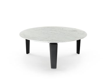 Tavolino rotondo con piano in marmo o legno TABLET D80 arflex