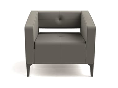 Poltrona in pelle con braccioli DESTINO ZÜCO