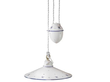 Adjustable ceramic pendant lamp ASTI FERROLUCE