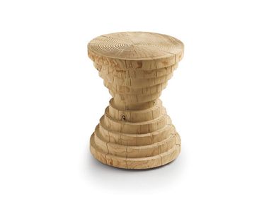 Low solid cedar wood stool ASTRATI Riva 1920