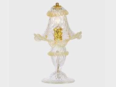 Murano glass table lamp GOLD ATENA Sogni Di Cristallo