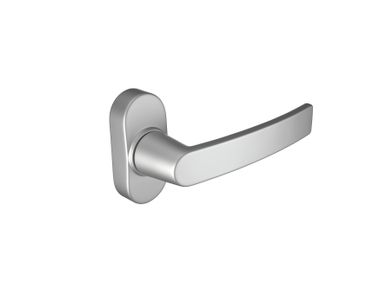 Metal door handle on rose AURORA ALsistem