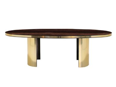 Oval wooden dining table AUSTIN ANA ROQUE INTERIORS