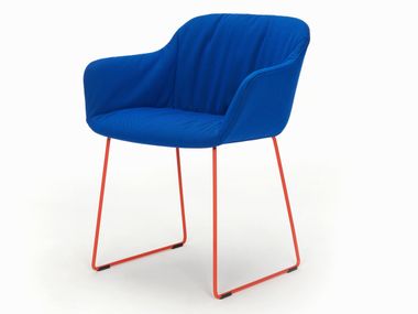 Fabric easy chair with removable cover with armrests BABILA XL 2743R Pedrali