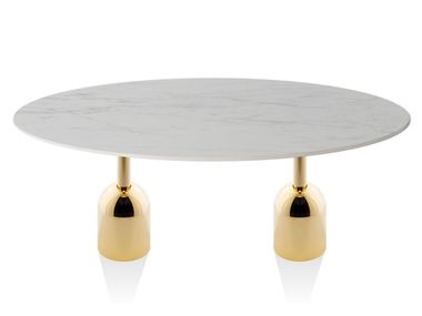 Oval iron coffee table for living room BALOK-2 Vela Arredamenti