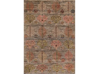Patterned rectangular wool and silk rug BAROCCO PERSIANO Zollanvari