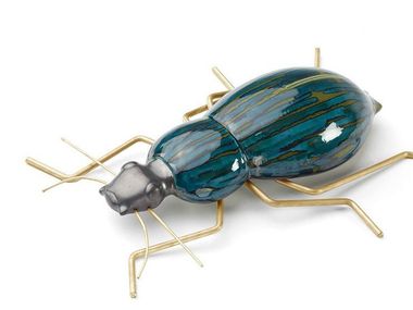 Ceramic decorative object BEETLE DEEP BLUE Mambo Unlimited Ideas