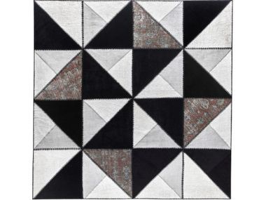 Quadratischer geometrischer Kelim aus Wolle BELEN SITAP Carpet Couture Italia