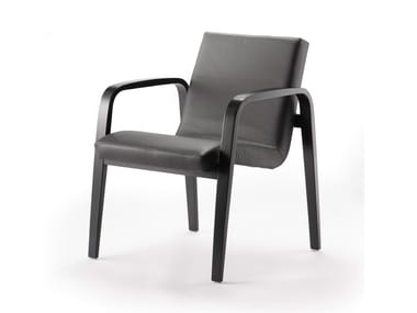 Poltroncina in pelle con braccioli BENTWOOD CO02 SCHNEEWEISS interior