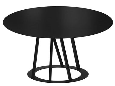 Round painted metal table BIG IRONY Zeus