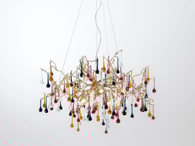 Lampada a sospensione alogena in bronzo BIJOUT CRAB PRINCESS Serip