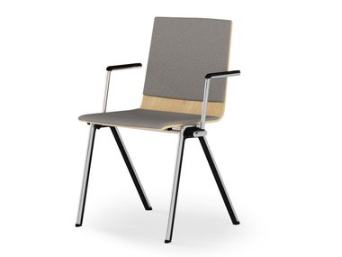Chair with armrests with integrated cushion BLAQ WOOD SCHNEEWEISS interior