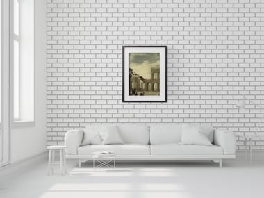 Non-woven paper wallpaper BRICK OUTLINE