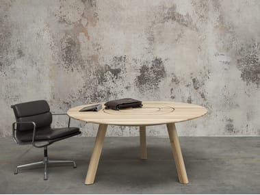 BuzziSpace, BuzziPicNic Round Tavolo da riunione rotondo in legno
