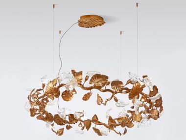 LED handmade bronze pendant lamp CALATHEA AUREA | Pendant lamp Serip