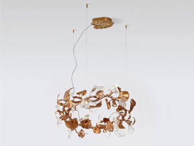 LED handmade bronze pendant lamp CALATHEA AUREA | Bronze pendant lamp Serip