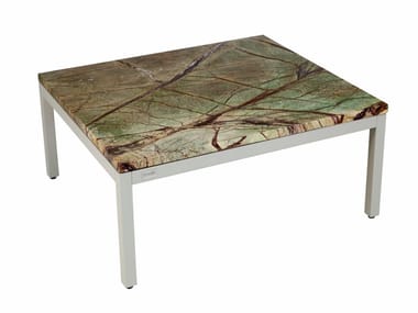 Tavolino alto da giardino in marmo e alluminio CALIFORNIA | Tavolino alto Rever