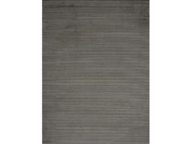 Striped rectangular handmade rug CANNELÉ