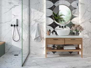 Porcelain stoneware wall/floor tiles with marble effect CANOVA