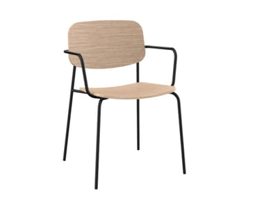 Sedia in legno con braccioli CAP Mobboli