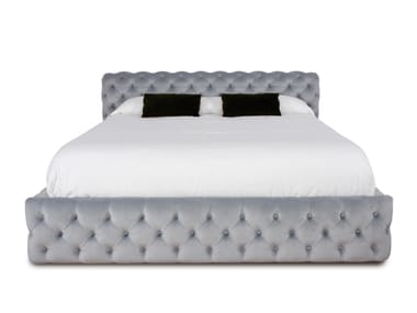 Fabric double bed with tufted headboard CAPITON CONTEMPORAIN | Bed Crearte Collections