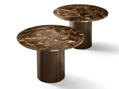 Round marble coffee table CILINDRO LOW EFORMA