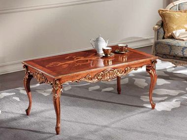 Low rectangular solid wood coffee table LAWRENCE Arvestyle