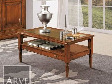 Rectangular solid wood coffee table AMALFI Arvestyle
