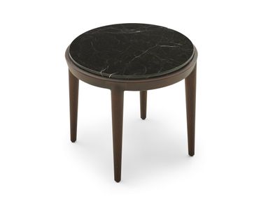 Mesa de centro baixa redonda de mármore OYSTER M PARLA