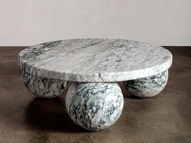 Round natural stone coffee table MORRO Kelly Wearstler