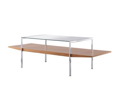 Mesa de centro retangular de madeira e vidro KOLLEKTION.58 SCHNEEWEISS interior
