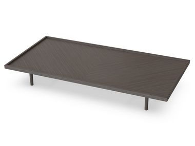 Low rectangular wood veneer coffee table PATCHWORK Sicis
