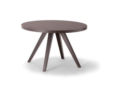 Mesa de centro redonda de madeira maciça MILANO Tirolo