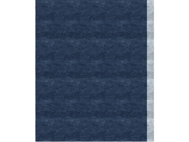 Rectangular handmade rug COLOR BLOCK DEEP BLUE