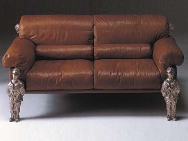 Divano in pelle a 2 posti CONSUETUDINE | Divano in pelle Mirabili