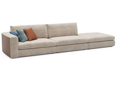 Fabric sofa with chaise longue COSILY Sicis