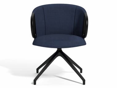 Swivel trestle-based fabric chair CUCARACHA SLIM U