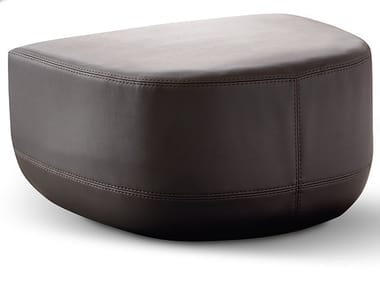 Leather pouf with removable lining CUCCIA | Pouf
