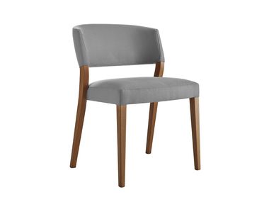 Silla apilable tapizada de madera maciza CURVY Sedex