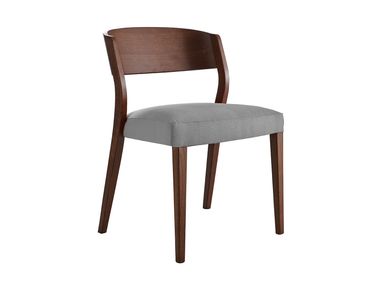 Stackable upholstered solid wood chair CURVY Sedex