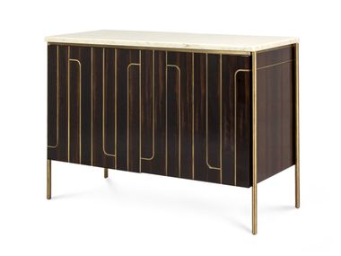 Ebony sideboard with Estremoz marble top CUVRA JOSÉ LEITE DE CASTRO