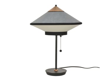 LED direct-indirect light linen bedside lamp with fixed arm CYMBAL