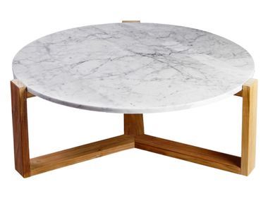 Round low marble coffee table DELTA CBdesign