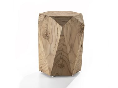 Low solid cedar wood stool DIAMOND Riva 1920