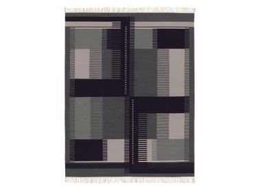 Alfombra rectangular geométrica de lana ZET E15