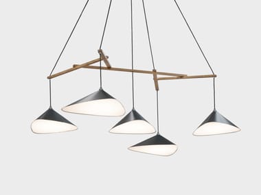 Lampada a sospensione a LED in acciaio EMILY GROUP OF FIVE Daniel Becker Studio
